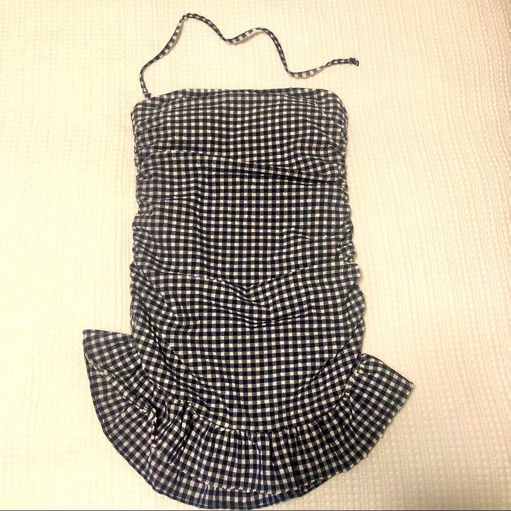 J Crew NWOT Gingham One Piece Swimsuit - Size 6